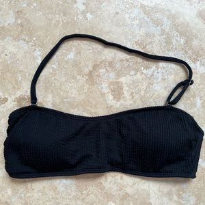 SHEIN black halter bandeau bikini top Large